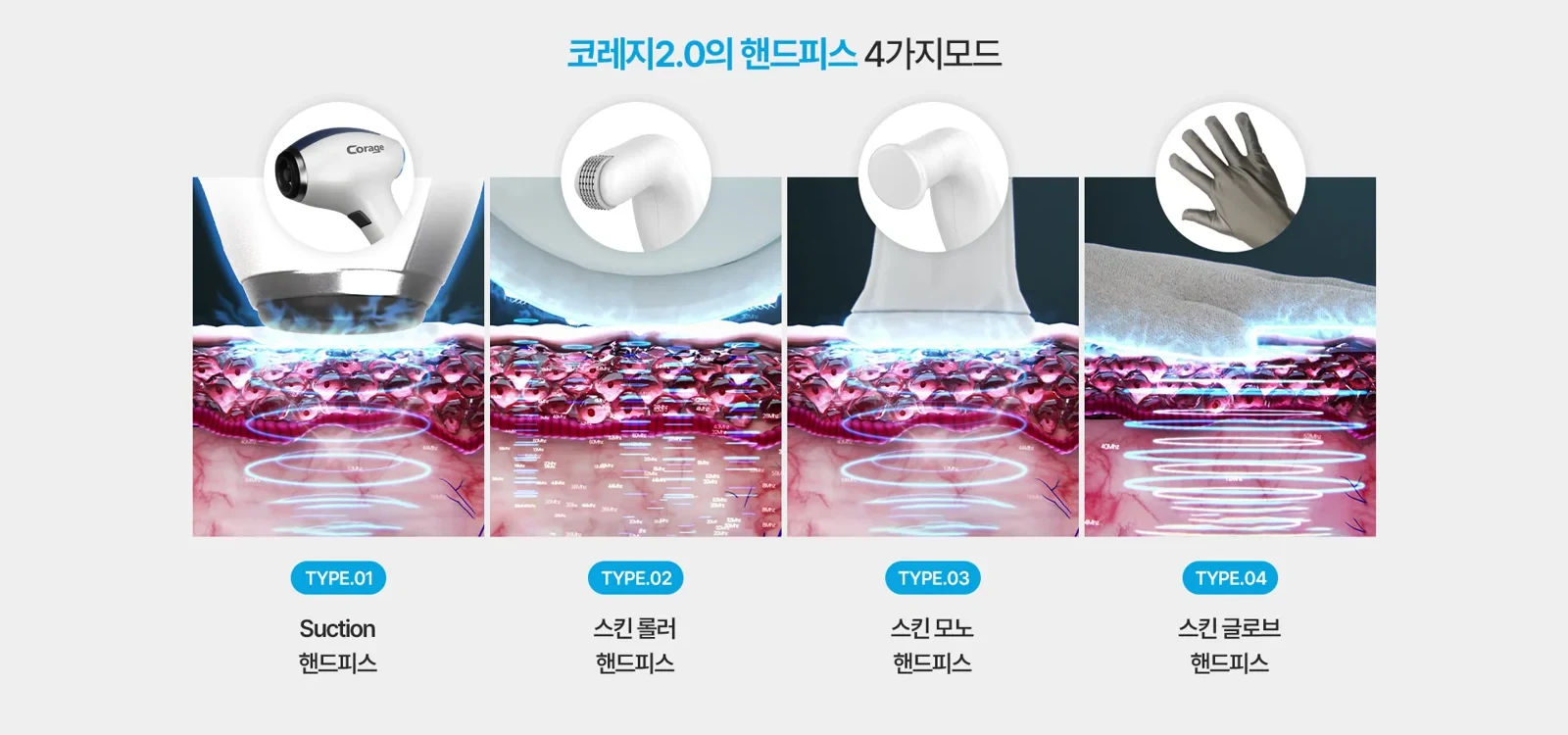 코레지 핸드피스 4종 모드