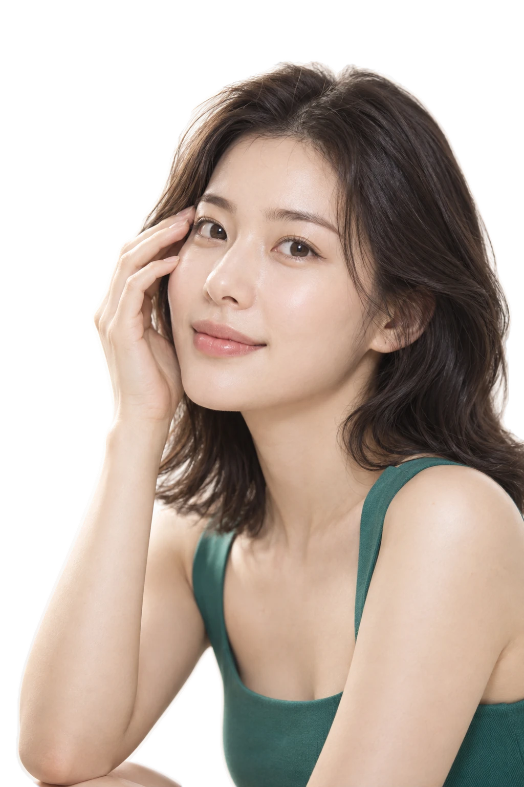 매끈한 턱선의 모델