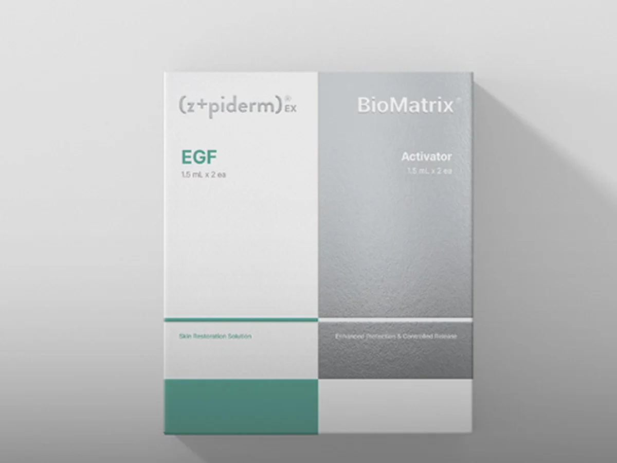 지피덤 EX EGF · BioMatrix 액티베이터 · 셀트리온 스킨큐어 제공